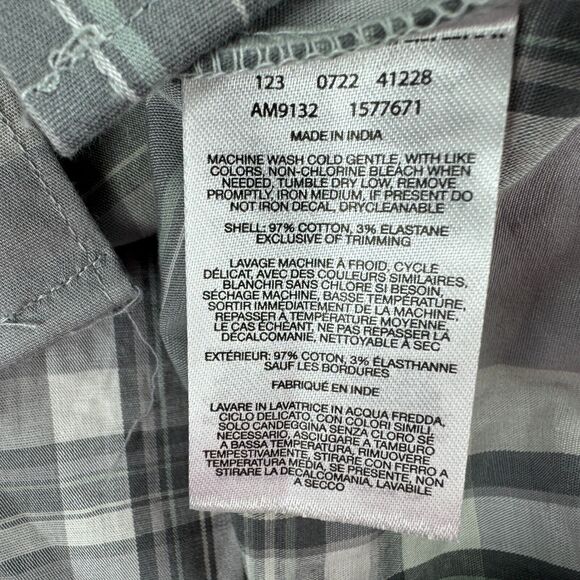 Columbia Mens Rapid Rivers II Plaid Short Sleeve Button Down Shirt Gray S - Picture 4 of 4